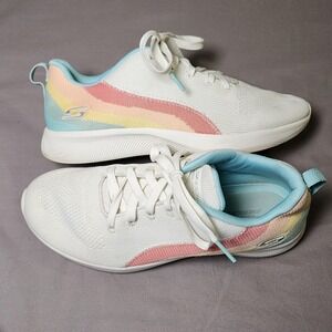 Skechers Bobs Sneakers‎ Womens 8 Rainbow Pastel Comfort Memory Foam Sneakers